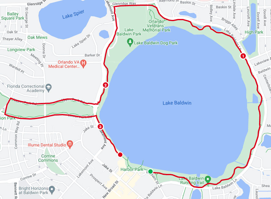 Left Over 5K - Orlando Map